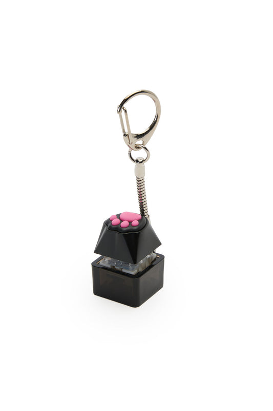ELECTRONIC REBELLION - Paw Print Keycap Keychain-Black - black
