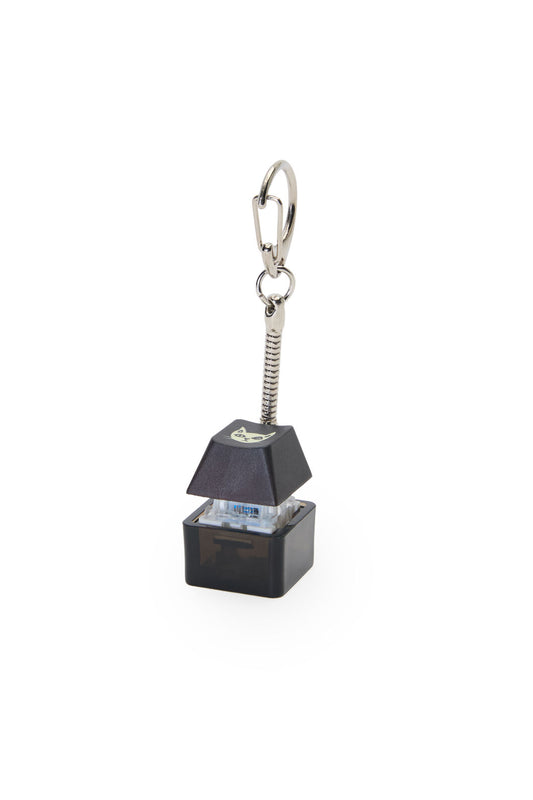 ELECTRONIC REBELLION - Atomic Cat keycap Keychain-Black - black