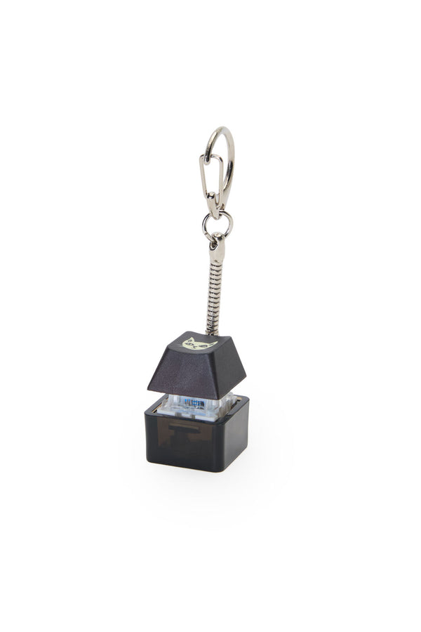 ELECTRONIC REBELLION - Atomic Cat keycap Keychain-Black - black