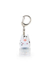 ELECTRONIC REBELLION - White Cow Keycap Keychain-White - white