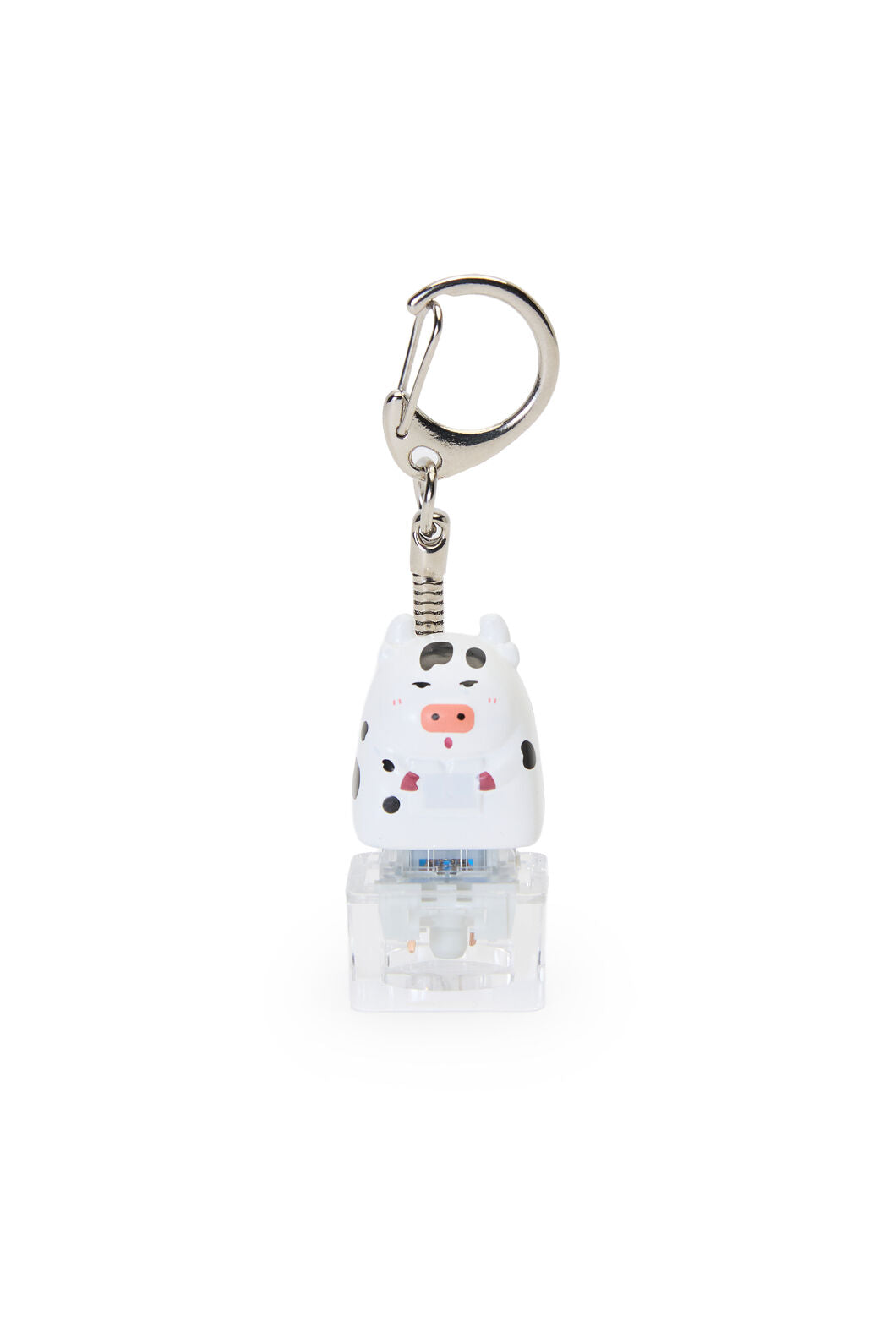ELECTRONIC REBELLION - White Cow Keycap Keychain-White - white