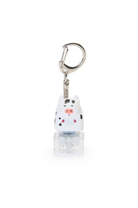 ELECTRONIC REBELLION - White Cow Keycap Keychain-White - white