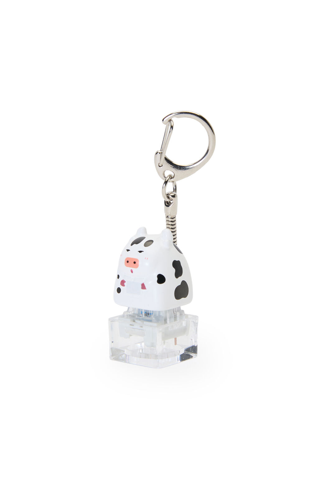 ELECTRONIC REBELLION - White Cow Keycap Keychain-White - white