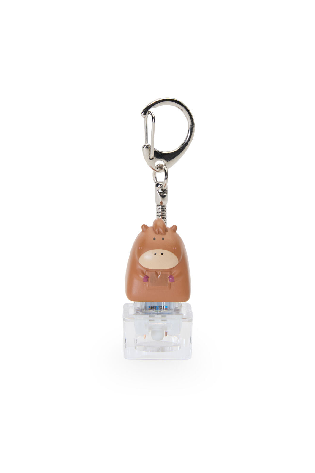 ELECTRONIC REBELLION - Brown Cow Keycap Keychain-Brown - brown