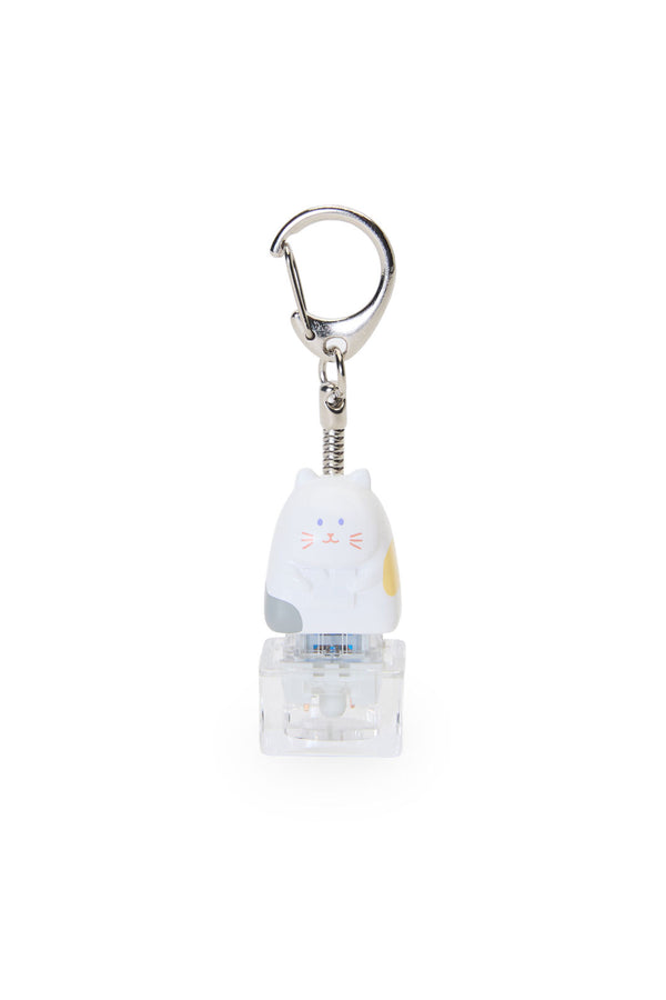ELECTRONIC REBELLION - Cat Keycap Keychain-White - white