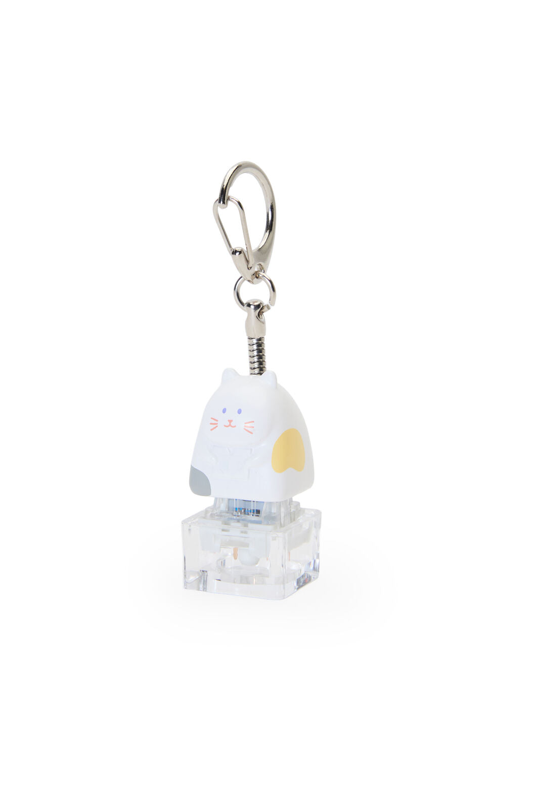 ELECTRONIC REBELLION - Cat Keycap Keychain-White - white
