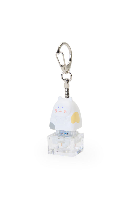 ELECTRONIC REBELLION - Cat Keycap Keychain-White - white