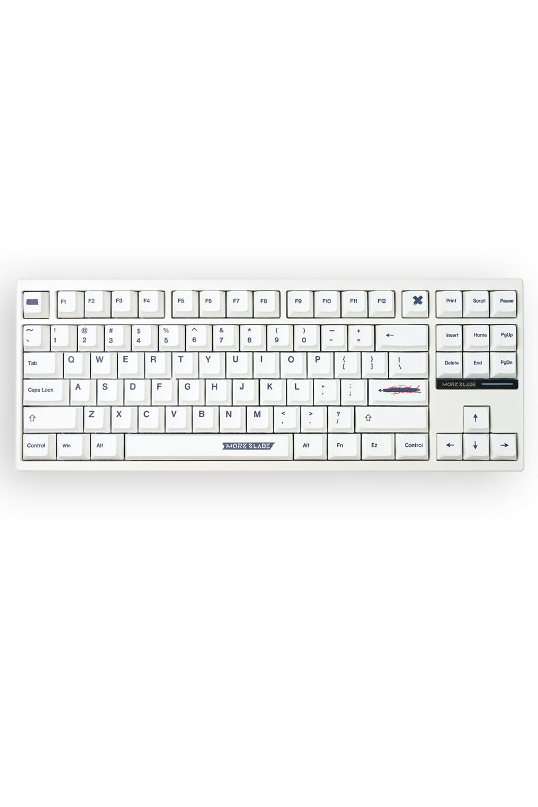 MORK BLADE - BOLD87W-White Jade PRO KB-White - white