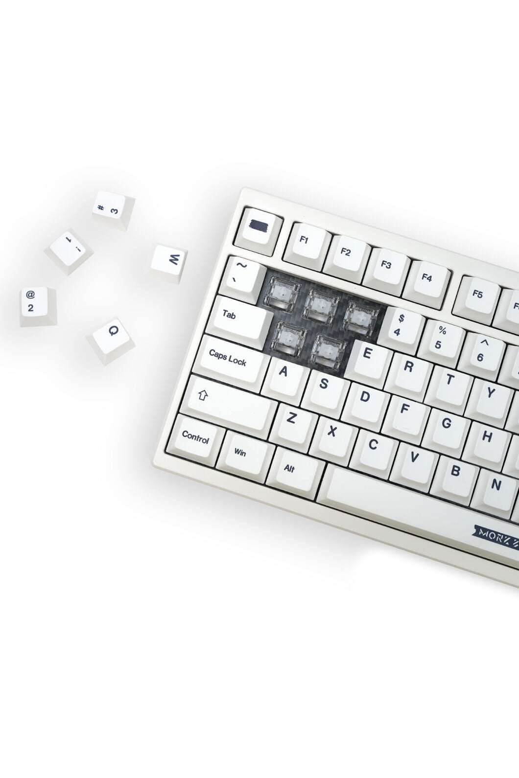 MORK BLADE - BOLD87W-White Jade PRO KB-White - white