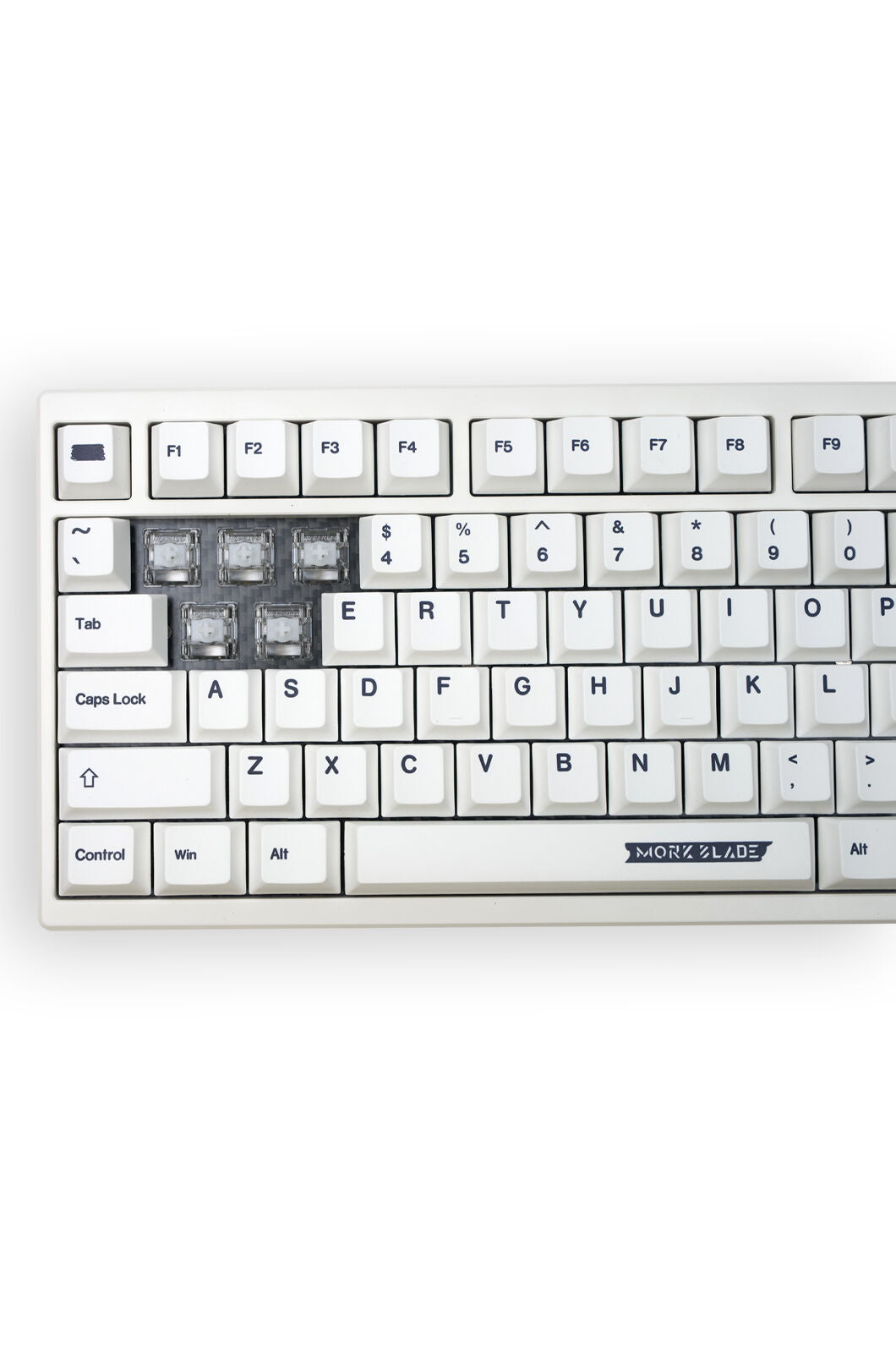 MORK BLADE - BOLD87W-White Jade PRO KB-White - white