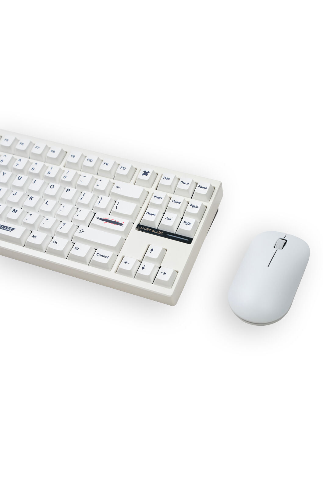 MORK BLADE - BOLD87W-White Jade PRO KB-White - white