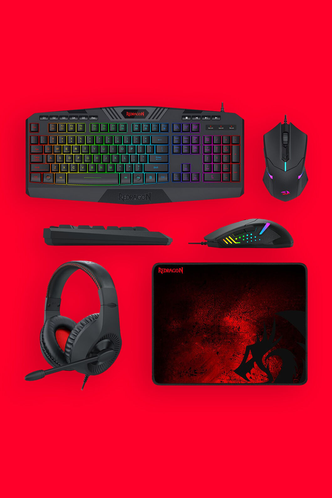 REDRAGON - S101-BA-3 4 in 1 Combo - black