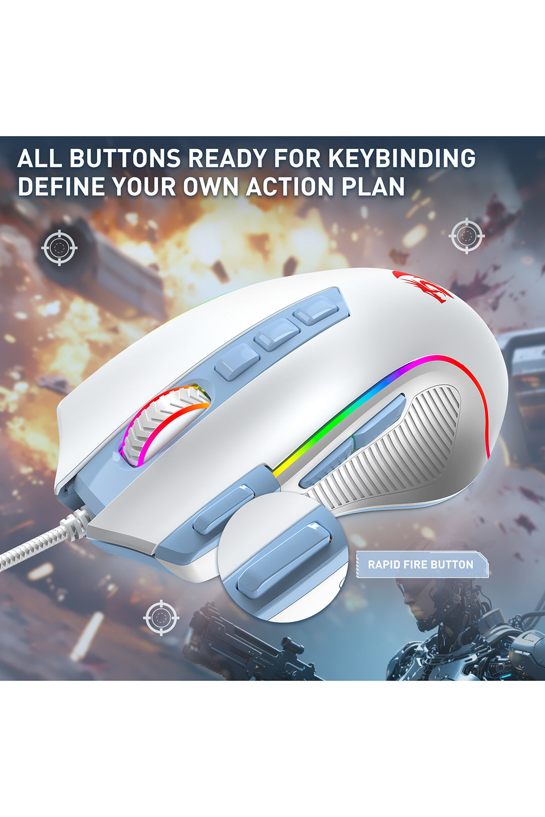 REDRAGON - S139 Perfect Gaming Combo - white