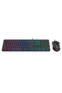 REDRAGON - Redragon S107-RGB-BA Black Full Size RGB Membrane Keyboard Mouse Combo - black