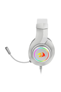 REDRAGON - Redragon H260RGB White Over-Ear RGB Wired Gaming Headset - white