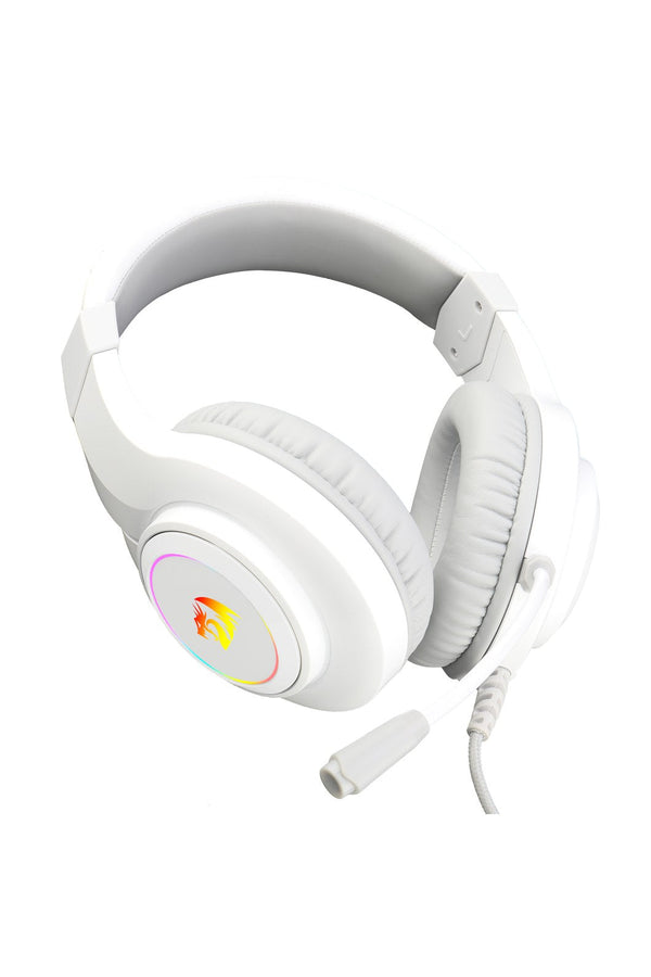 REDRAGON - Redragon H260RGB White Over-Ear RGB Wired Gaming Headset - white