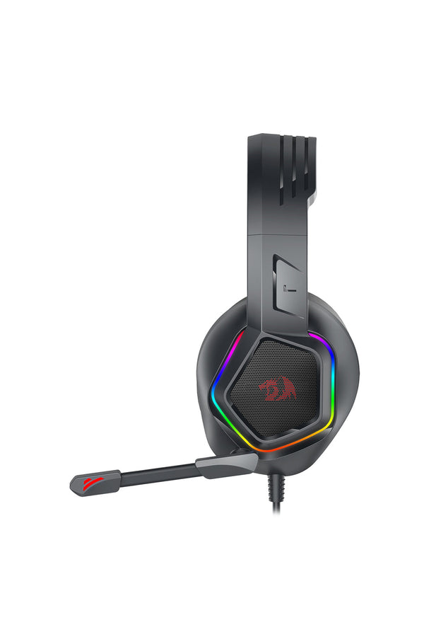 REDRAGON - Redragon H280 Medea Black Over-Ear RGB Wired Gaming Headset - black