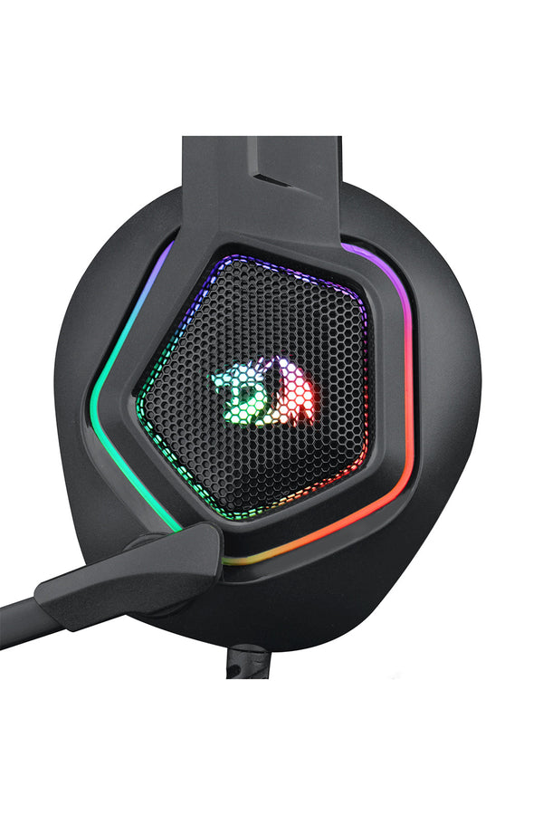 REDRAGON - Redragon H280 Medea Black Over-Ear RGB Wired Gaming Headset - black
