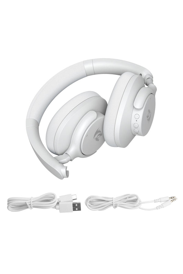 REDRAGON - Redragon H610W VibeCore 600X White ANC Wireless Headphone - white