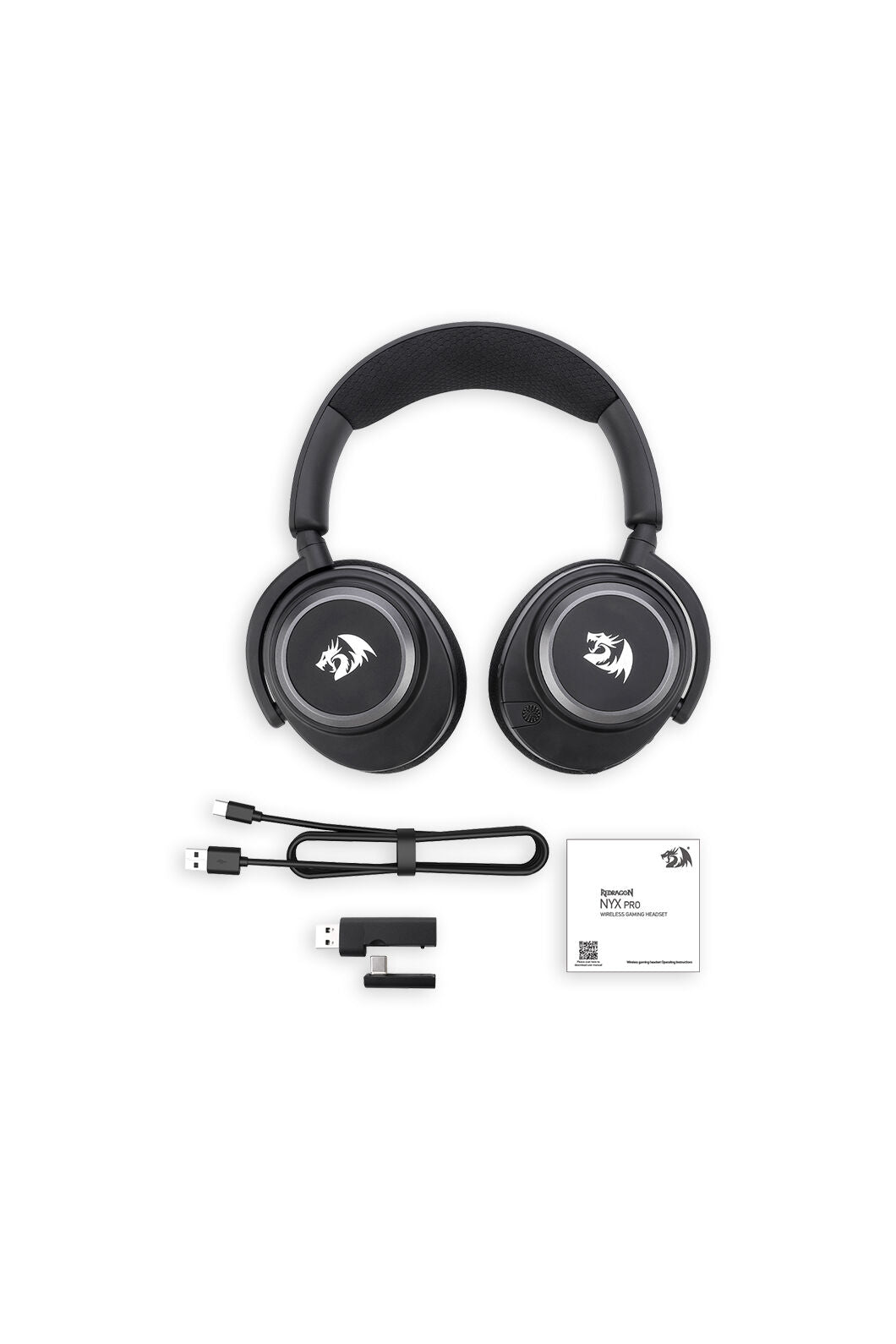 REDRAGON - Redragon NYX PRO H891 Black Tri-Mode Wireless Gaming Headset - black