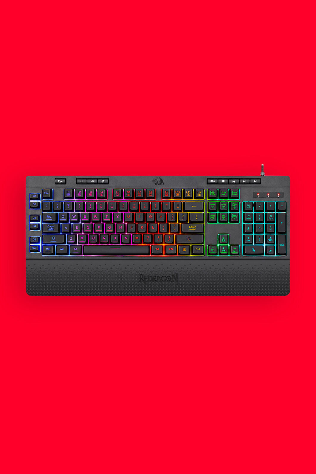 REDRAGON - K512RGB Shiva Wired 108Key KB - black