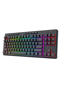 REDRAGON - Redragon K516RGB-PRO Shiva Black 87-Key Wireless RGB Gaming Keyboard - black