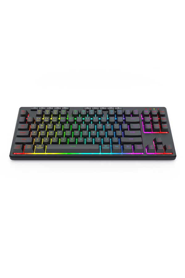 REDRAGON - Redragon K516RGB-PRO Shiva Black 87-Key Wireless RGB Gaming Keyboard - black