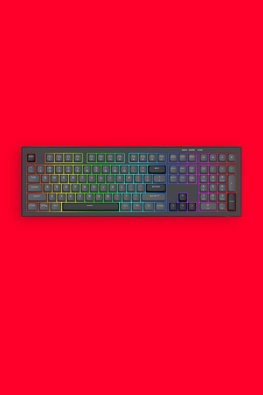 REDRAGON - K518GB-RGB Crux 108K KB - grey
