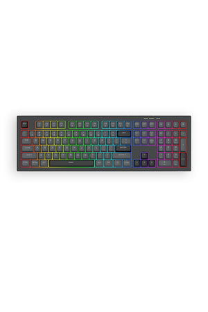 REDRAGON - Redragon K518GB-RGB Crux Grey 108-Key Wired RGB Gaming Keyboard - grey