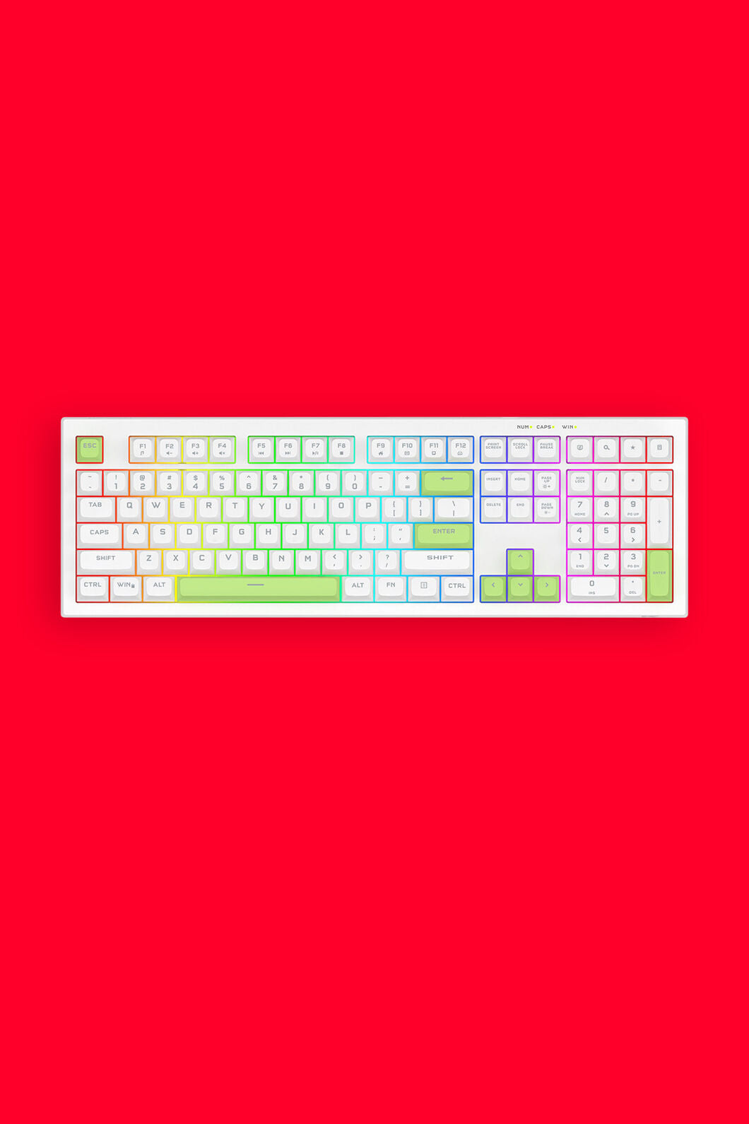 REDRAGON - K518W-RGB Crux 108K KB - white