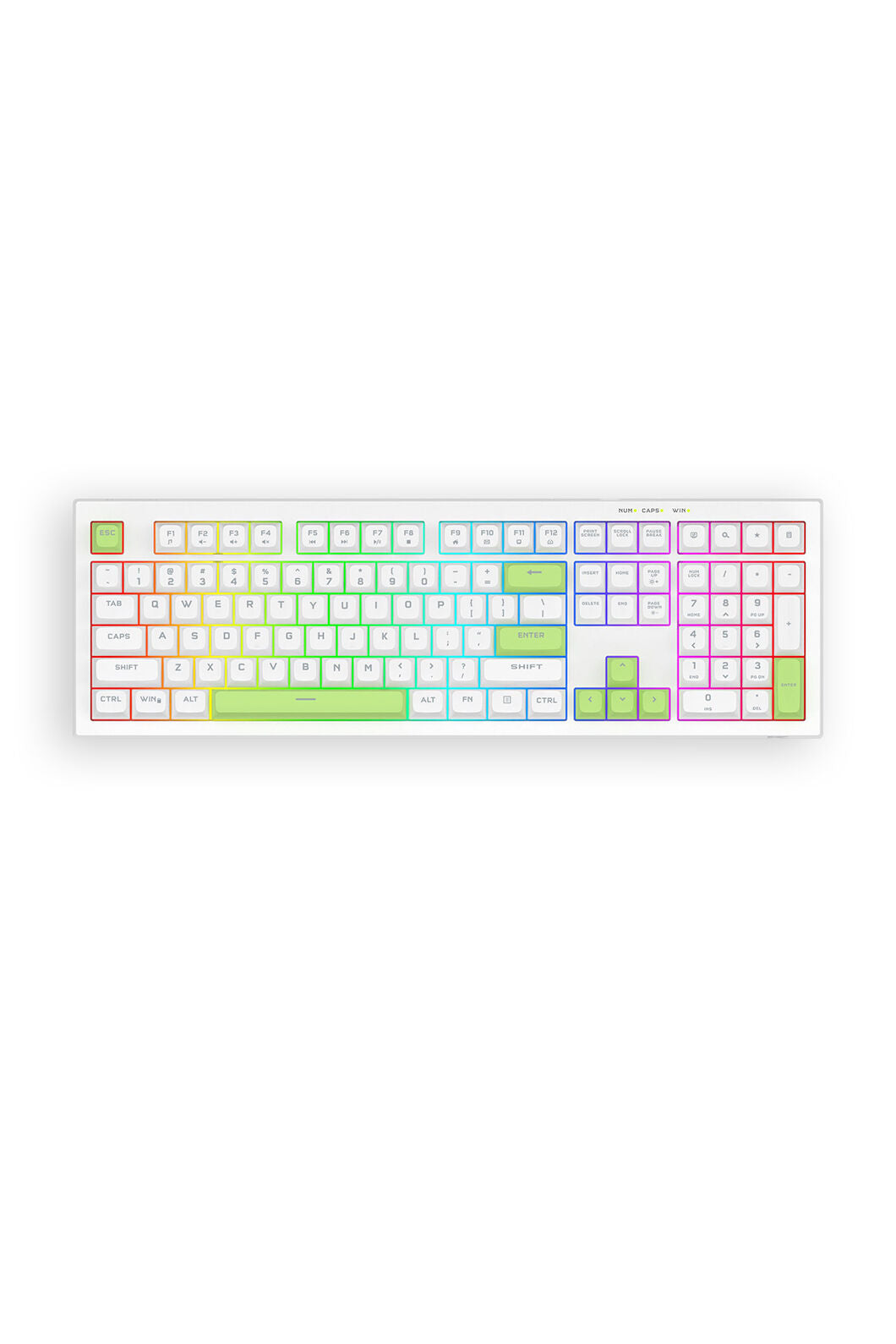 REDRAGON - K518W-RGB Crux 108K KB - white