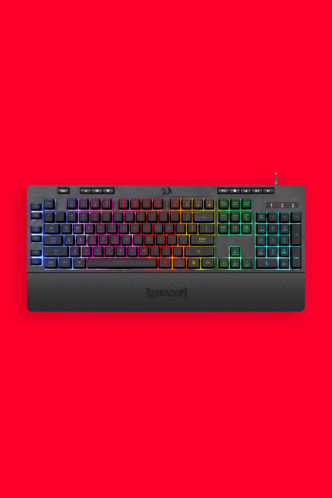 REDRAGON - K521-RGB Netherbane 104Key KB - black