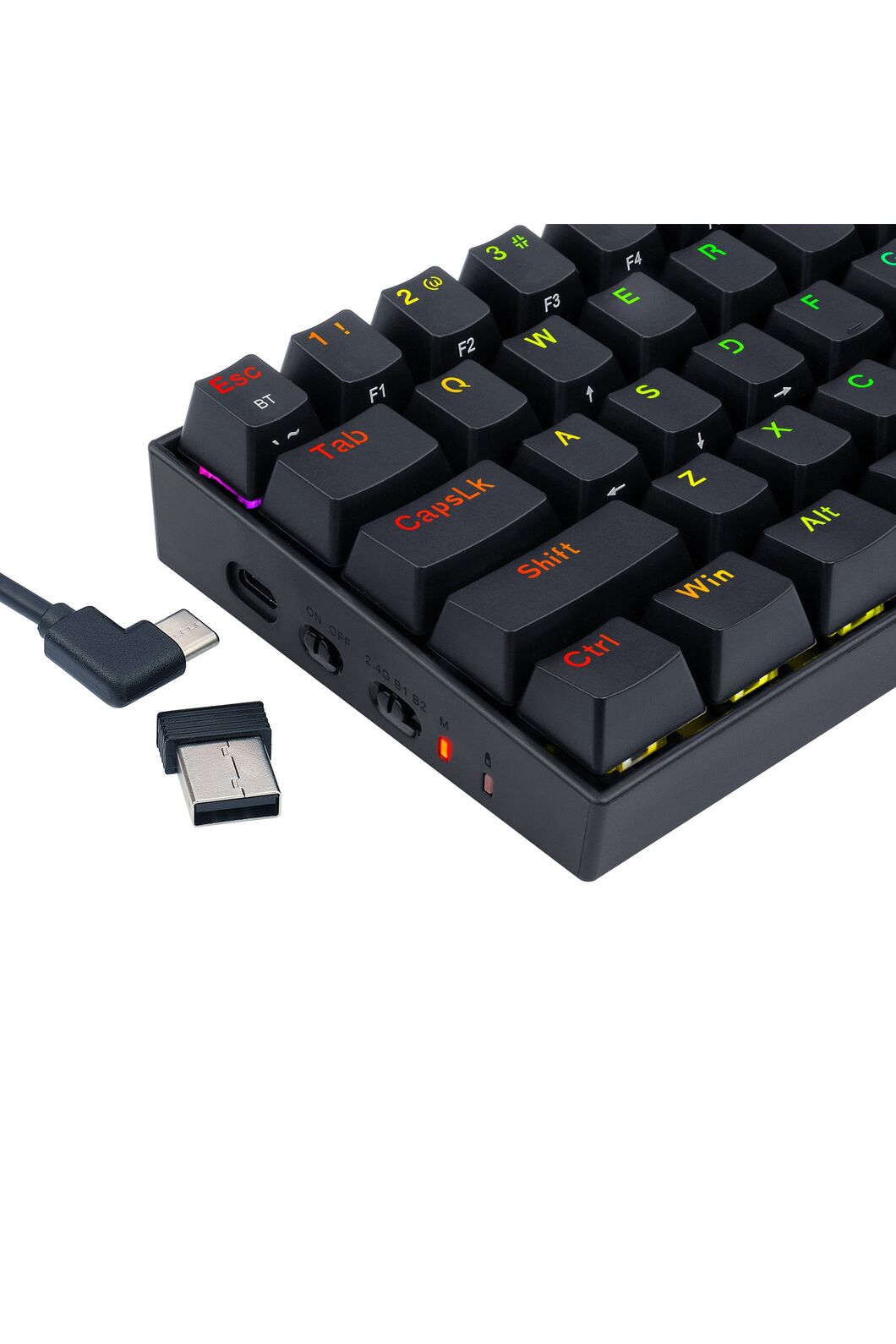 REDRAGON - Redragon K530RGB-Pro Draconic Elite Black 60% Wireless Mechanical Keyboard - black