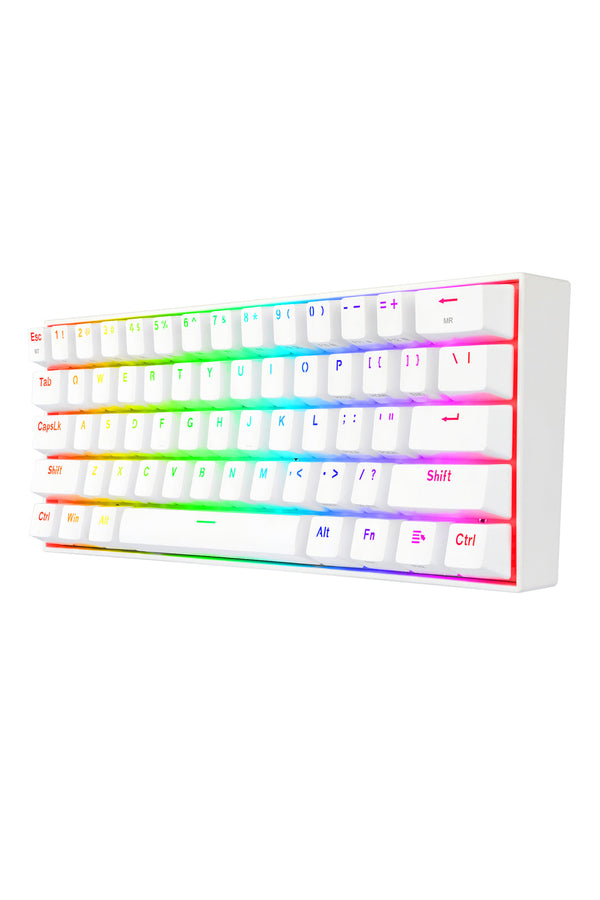REDRAGON - Redragon K530WRGB-Pro Draconic Elite White 60% Wireless Mechanical Keyboard - white