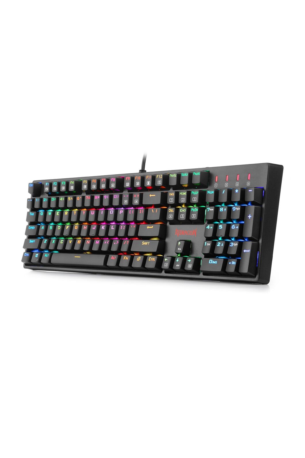REDRAGON - Redragon K582RGB Surara Black Full-Size Wired Mechanical Keyboard - black