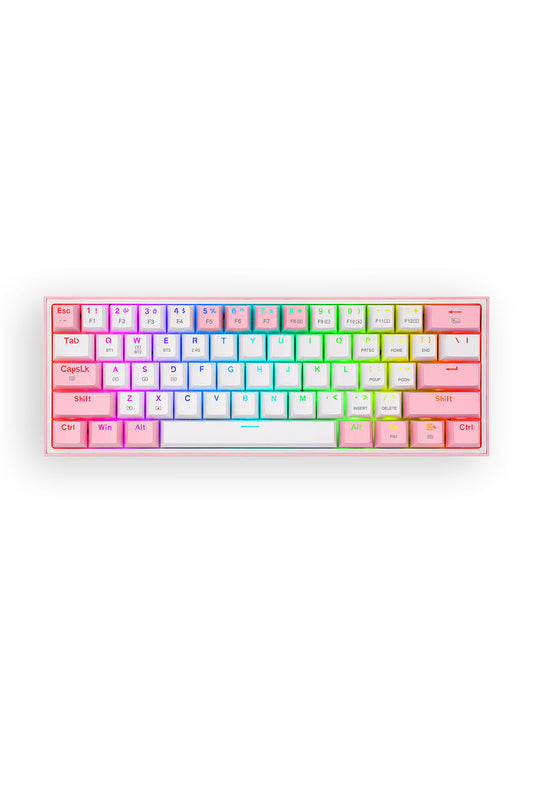 REDRAGON - K616-RGB Fizz Pro 65% KB - white-pink