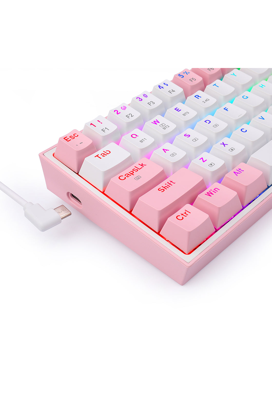 REDRAGON - K616-RGB Fizz Pro 65% KB - white-pink