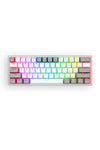 REDRAGON - Redragon K616-RGB Fizz Pro White Grey 65% Tri-Mode Wireless Mechanical Gaming Keyboard - white-grey