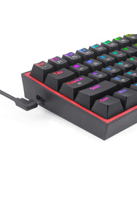 REDRAGON - Redragon K616-RGB Fizz Pro Black 65% Wireless Mechanical Keyboard - black