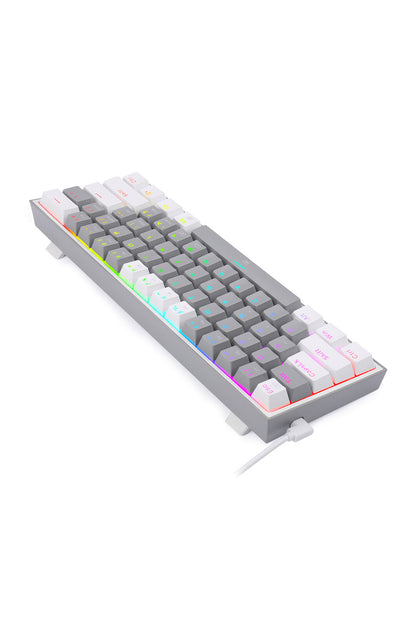 REDRAGON - K617-RGB Fizz 61Key Wired KB - grey-white