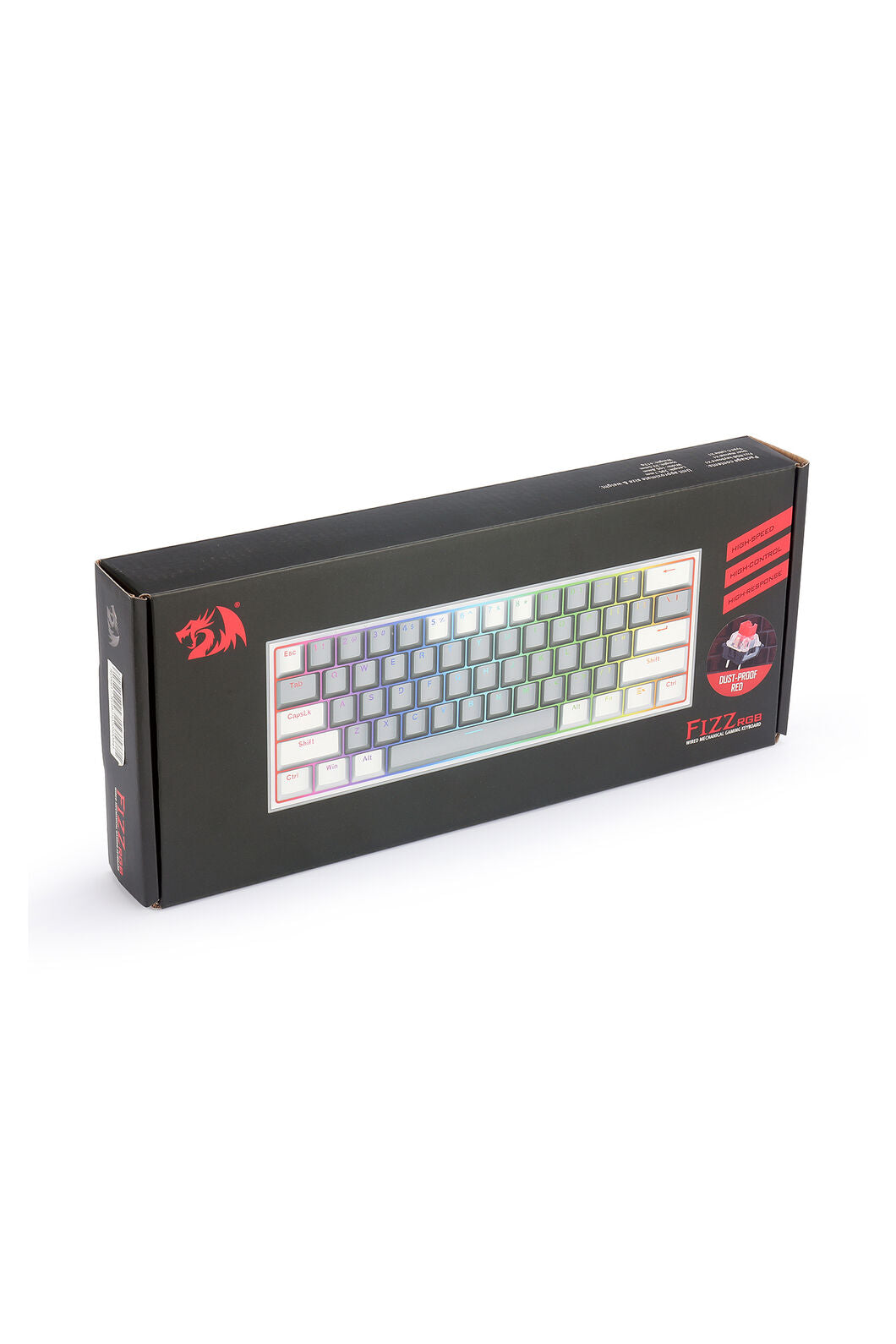 REDRAGON - K617-RGB Fizz 61Key Wired KB - grey-white