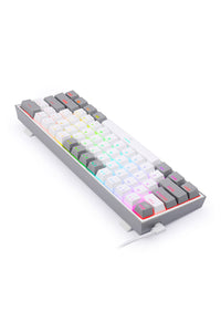 REDRAGON - Redragon K617-RGB Fizz White/Grey 60% Wired Mechanical Keyboard - white-grey