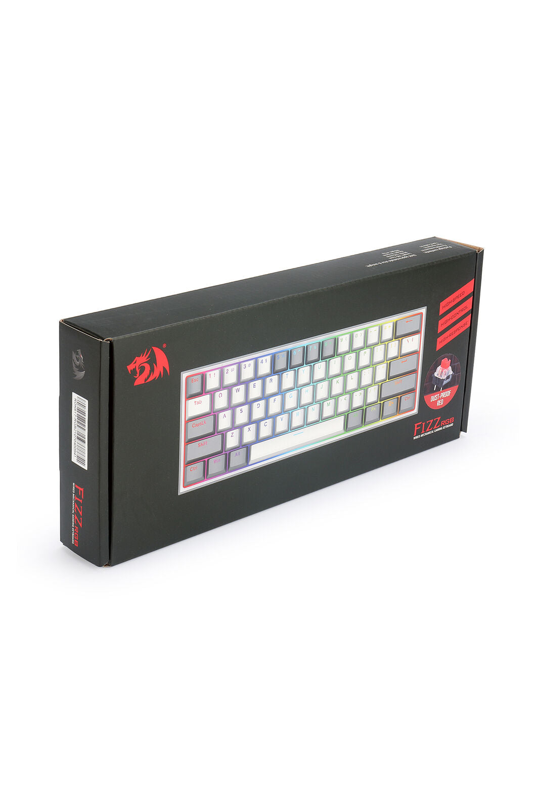 REDRAGON - K617-RGB Fizz 61Key Wired KB - white-grey