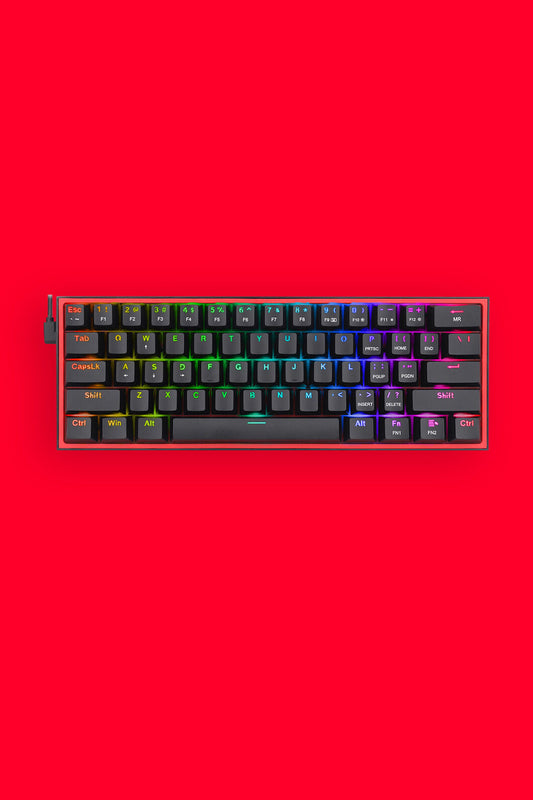REDRAGON - K617-RGB Fizz 61Key Wired KB - grey