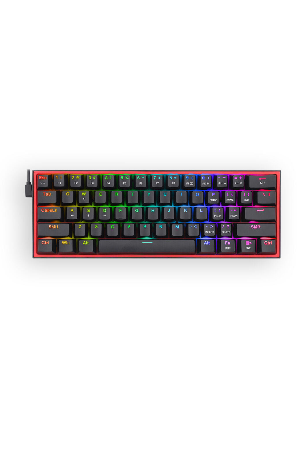 REDRAGON - K617-RGB Fizz 61Key Wired KB - grey