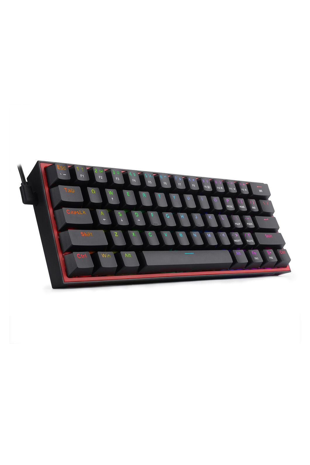REDRAGON - K617-RGB Fizz 61Key Wired KB - grey