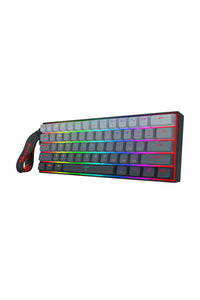 REDRAGON - Redragon K617GGB-RGB-MP Fizz Grey 60% Rapid Trigger Magnetic RGB Gaming Keyboard - grey