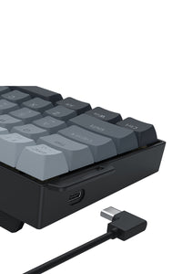 REDRAGON - Redragon K617GGB-RGB-MP Fizz Grey 60% Rapid Trigger Magnetic RGB Gaming Keyboard - grey