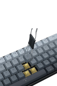 REDRAGON - Redragon K617GGB-RGB-MP Fizz Grey 60% Rapid Trigger Magnetic RGB Gaming Keyboard - grey