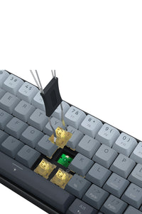 REDRAGON - Redragon K617GGB-RGB-MP Fizz Grey 60% Rapid Trigger Magnetic RGB Gaming Keyboard - grey